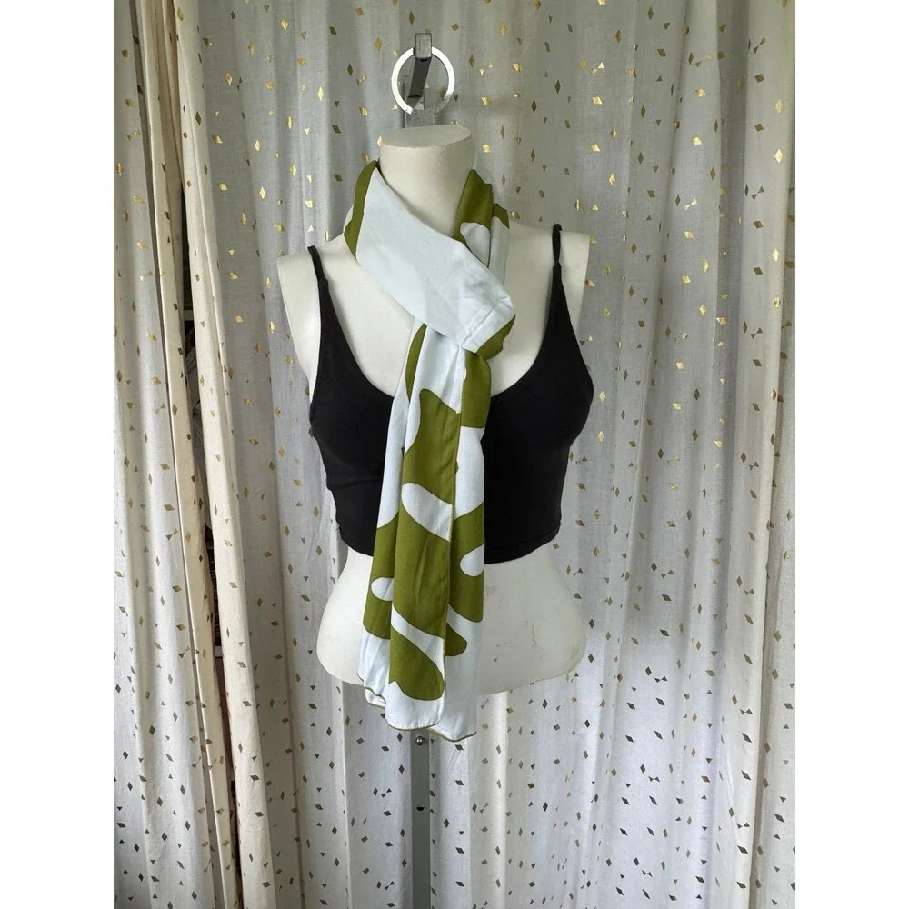 NWOT Unbranded Hawaiian Polynesian Indigenous Dye Geometric Lightweight Scarf